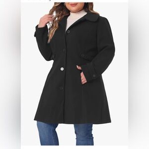 Classic Elegant Black Women's Trench Coat